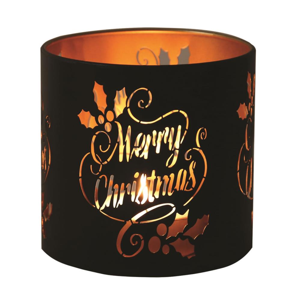 Aroma Black & Gold Merry Christmas Jar Sleeve & Wax Melt Warmer Extra Image 2